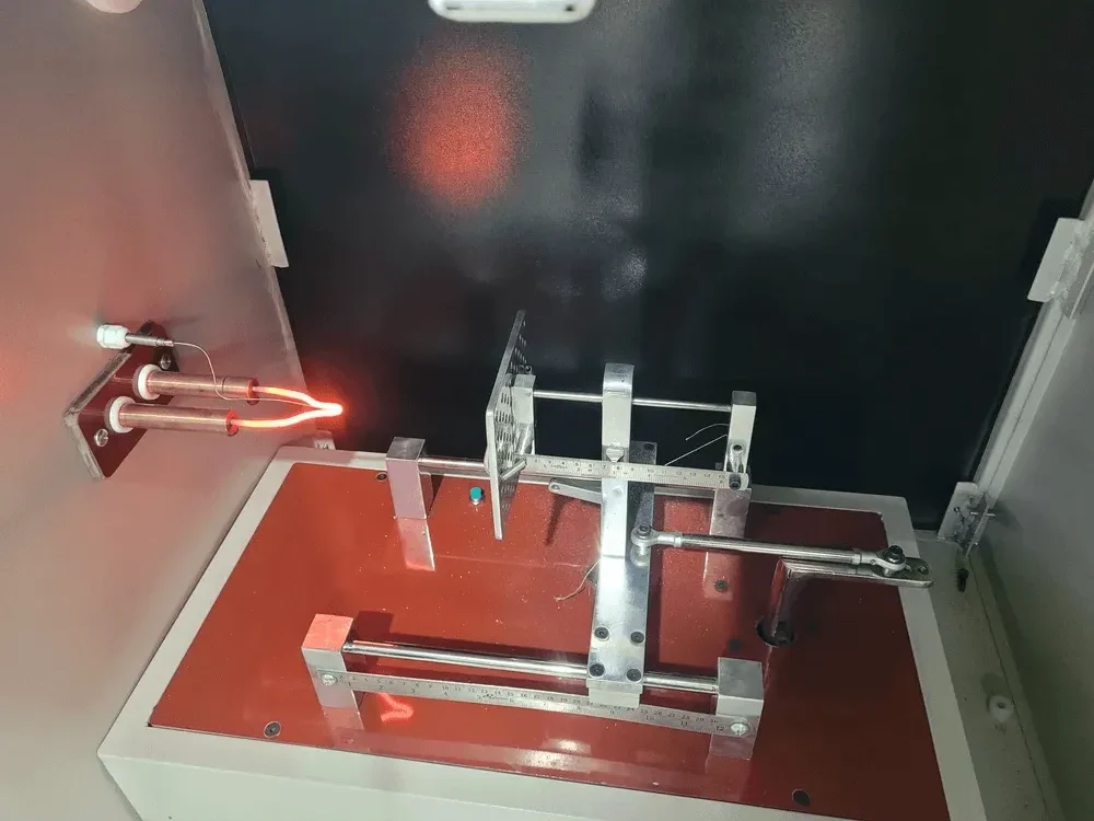 glow wire tester in working state as per IS 1293 and IEC 60695