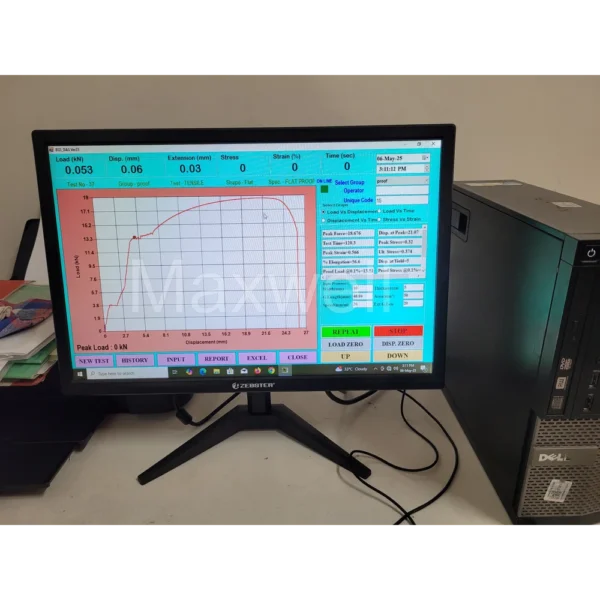 Universal Testing Machine Graph Panel Universal Testing Machine (UTM) for Tensile/Compression Testing