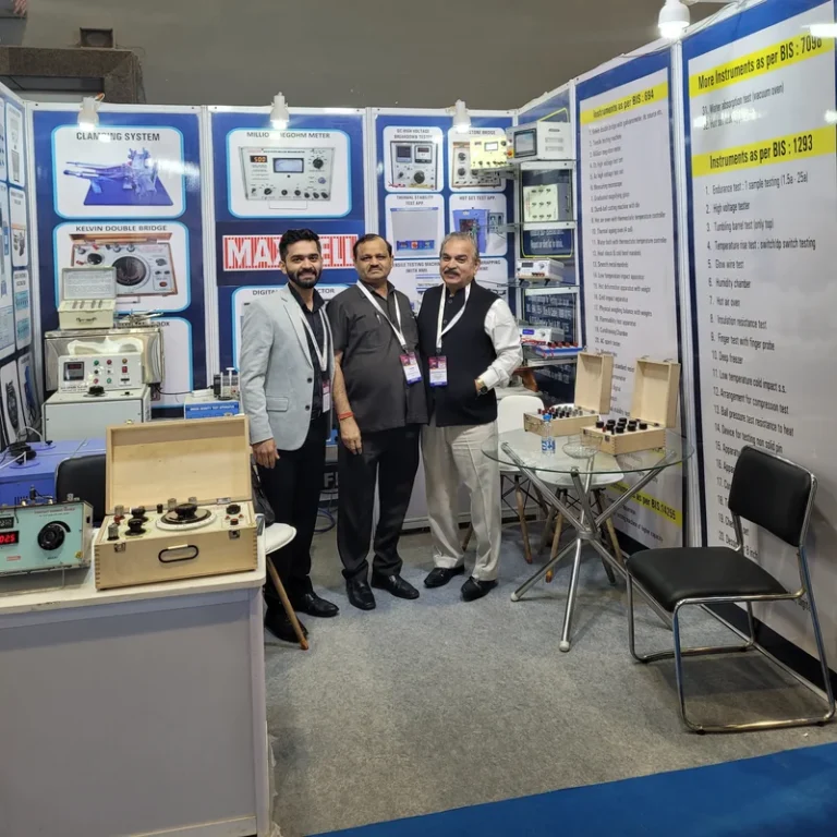 Maxwell India participation in Cable and wire 2025 exhibition, Delhi. Y S Sharma from Nutan Scientific Instruments Delhi also visited the booth.