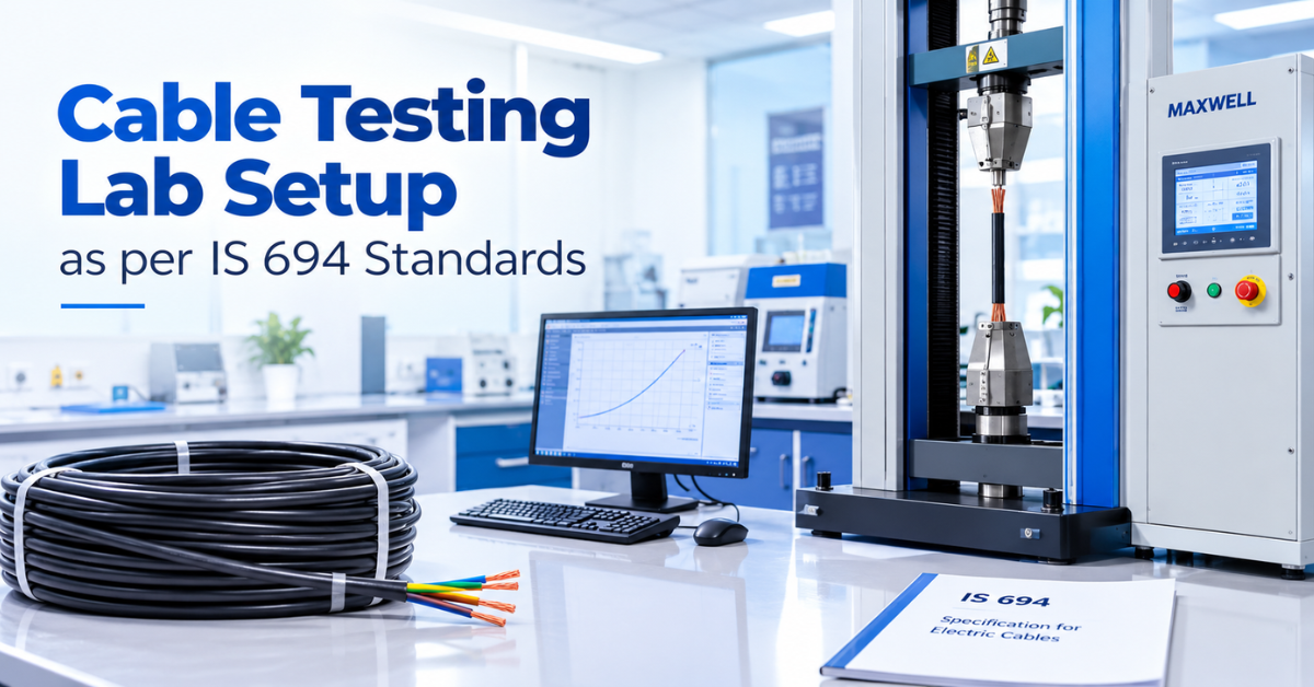 Cable Testing Lab Setup as per IS 694 Standards